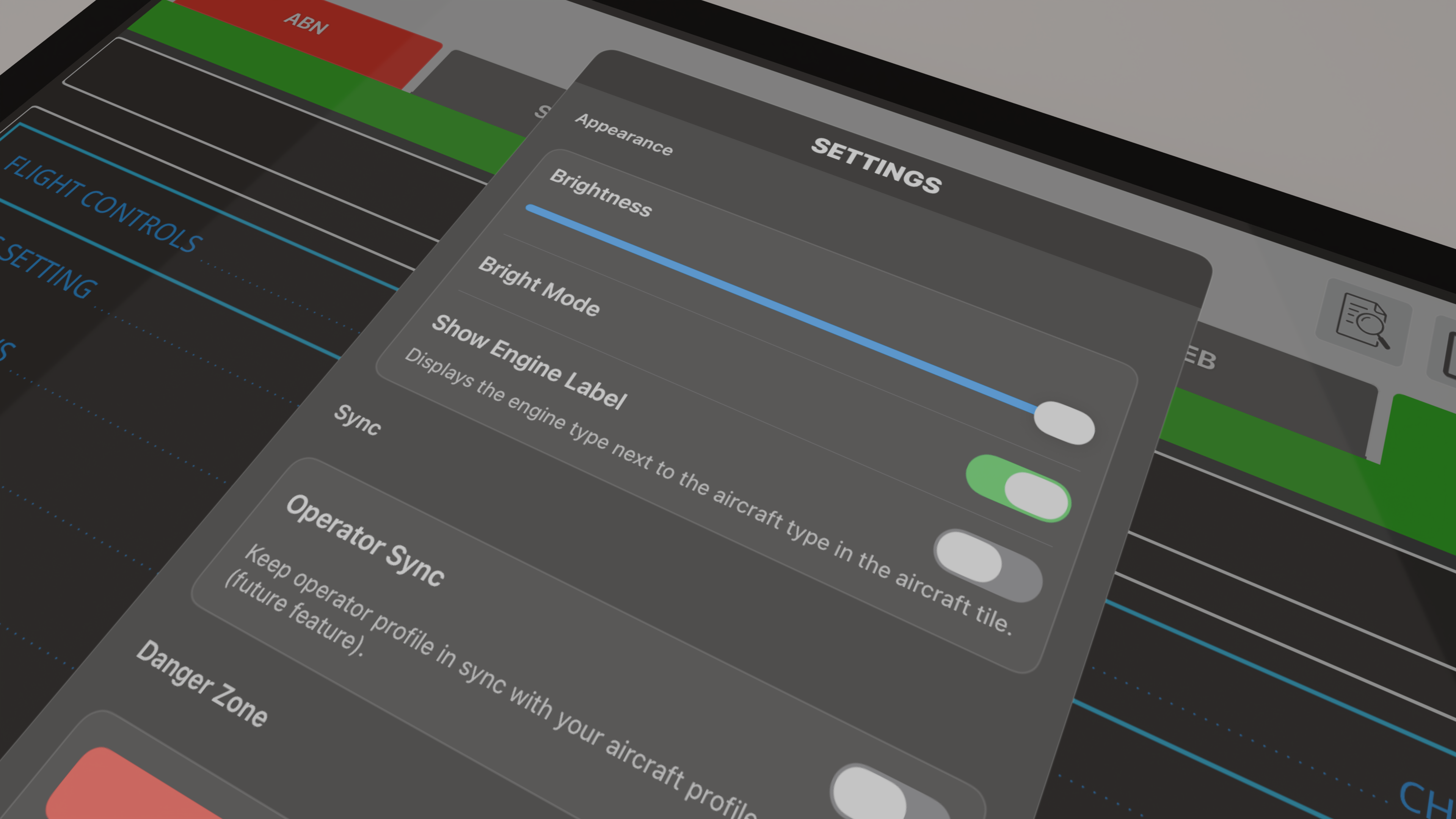 Bright Mode settings overview